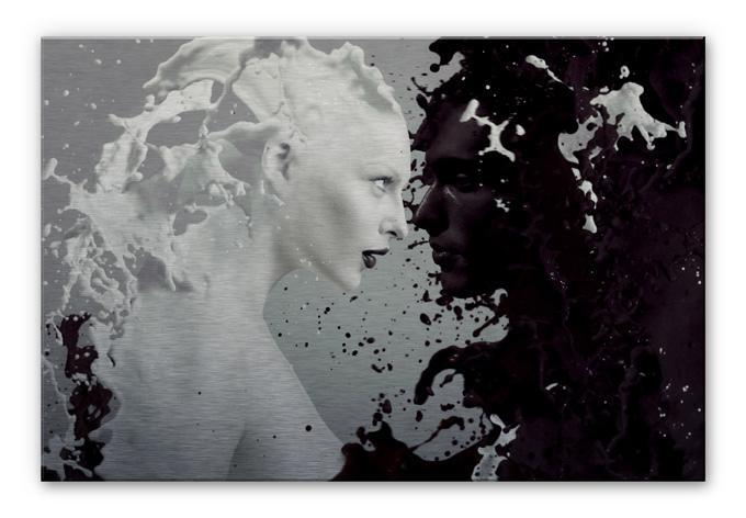 Tableau en alu-Dibond Milk & Coffee
