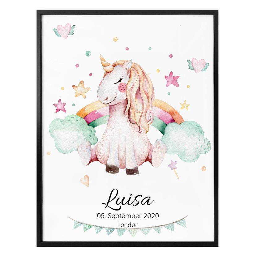 Poster Kvilis - Rêves de licornes + Texte à personnaliser