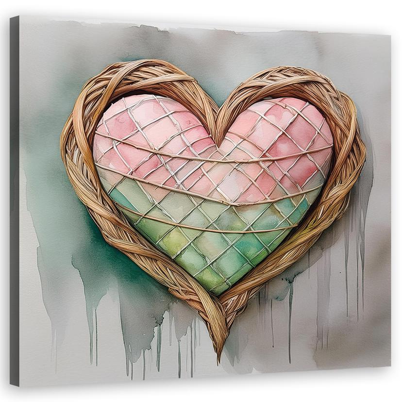 Leinwandbild Herz Liebe Shabby Chic