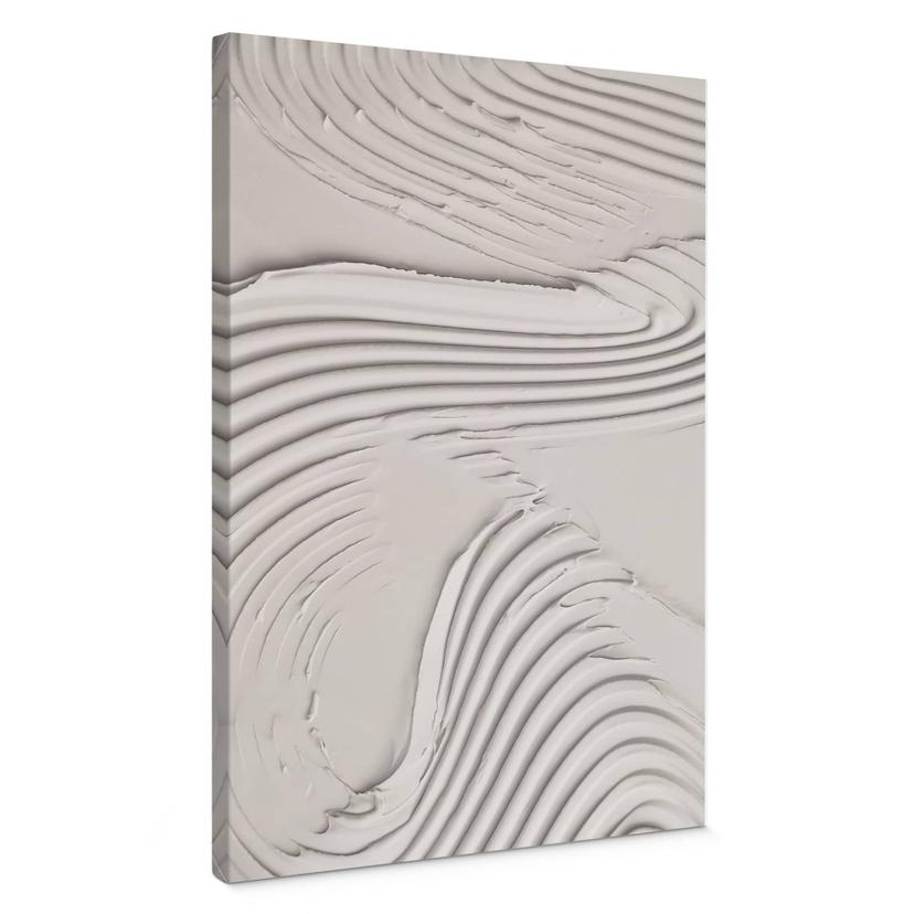 Cuadro Lienzo Estructuras blandas en beige - Pictufy Studio