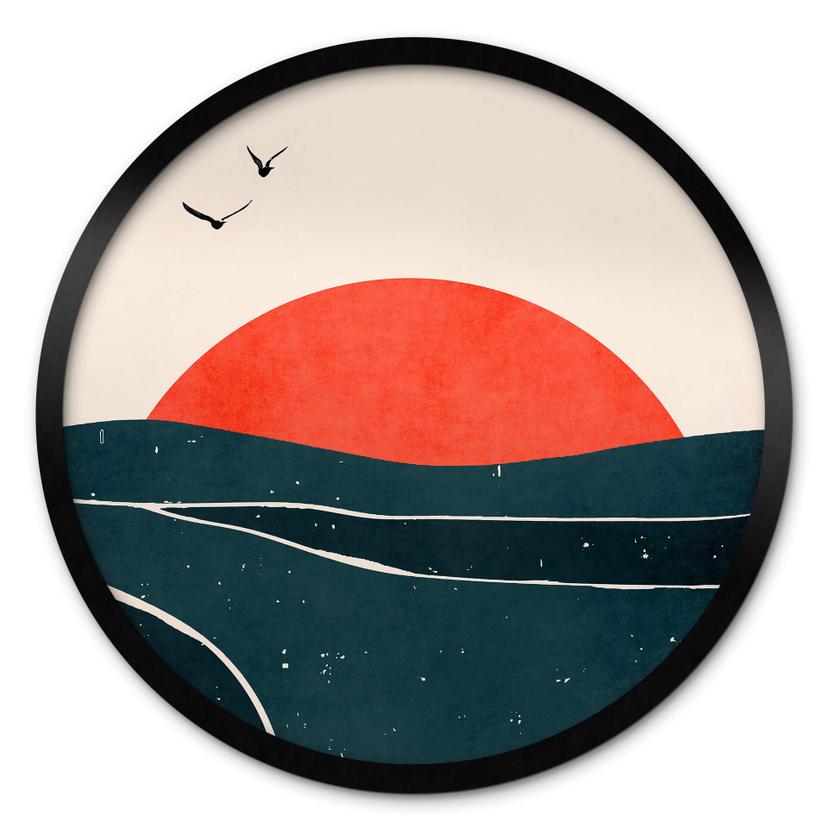 Plakat Kubistika - Sunset and Birds