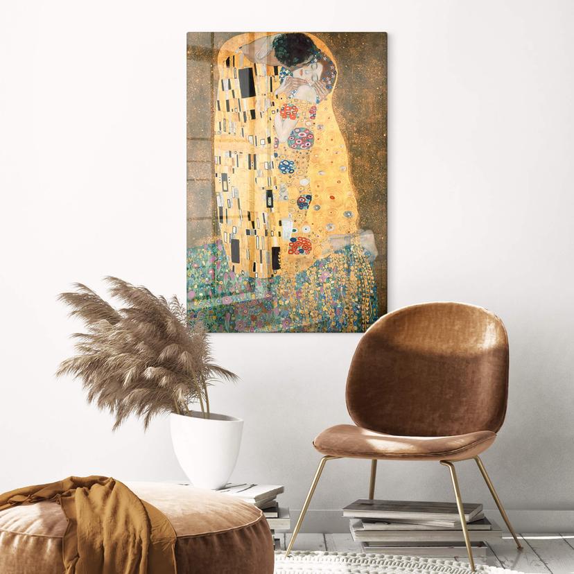 Stampa su vetro Klimt - Il bacio