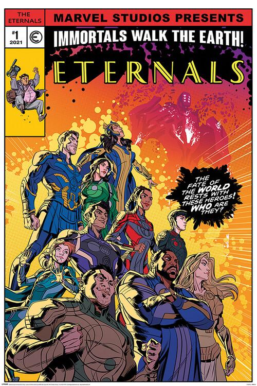 Poster, Filmposter The Eternals - Immortals Walk the Earth 61x91,5 cm