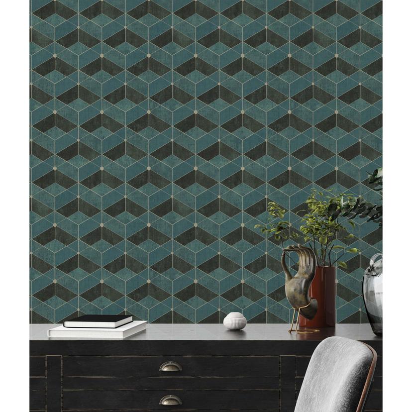 Livingwalls Titanium 3 papier peint intissé géométrique