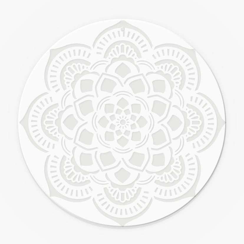 Stampa su acrilico, quadro di finestra da appendere Ornamento geometrico del mandala - rotondo