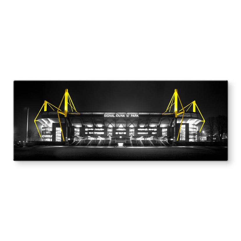 Glasbillede - stadion i Dortmund - grå