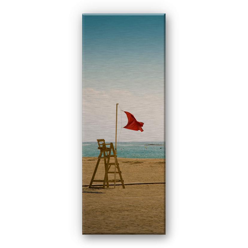 Rødt flag – print på aluminium (Alu-Dibond)