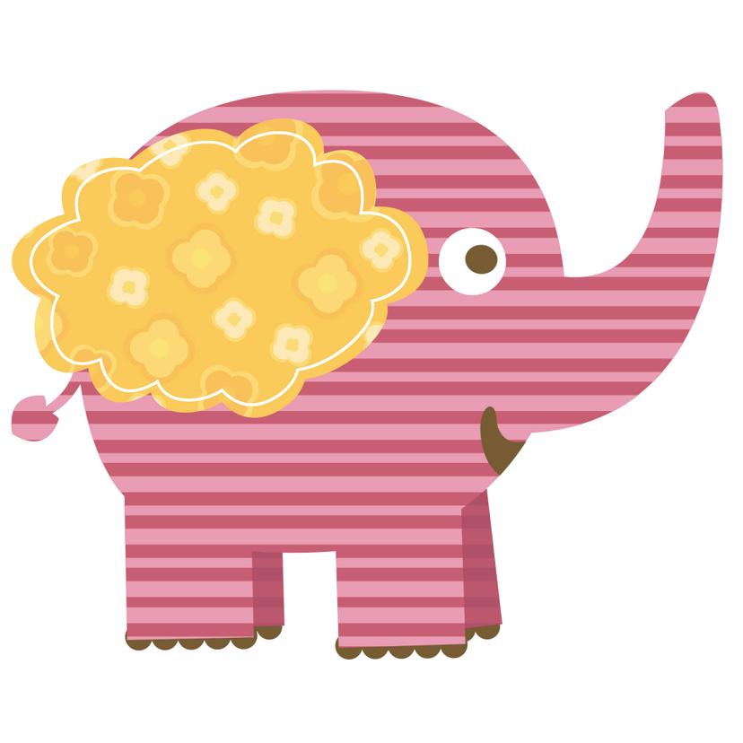 Adesivo murale - elefante (a motivi)