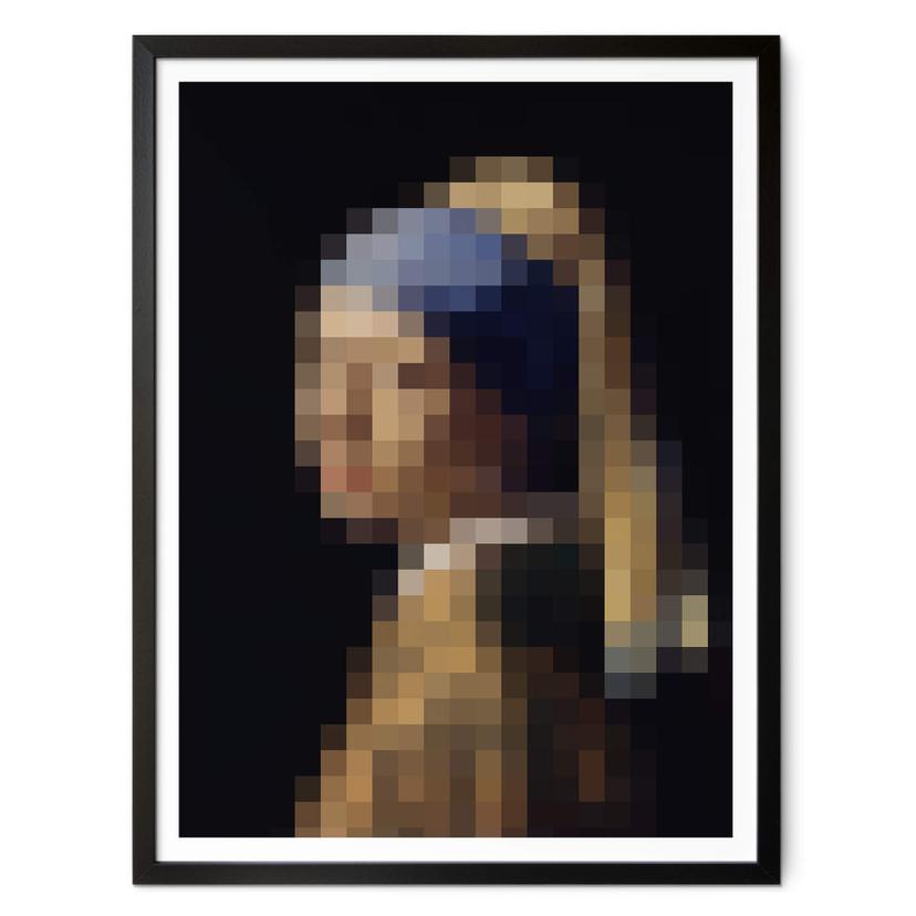 Póster Pixelart - Vermeer - La joven del pendiente de perla