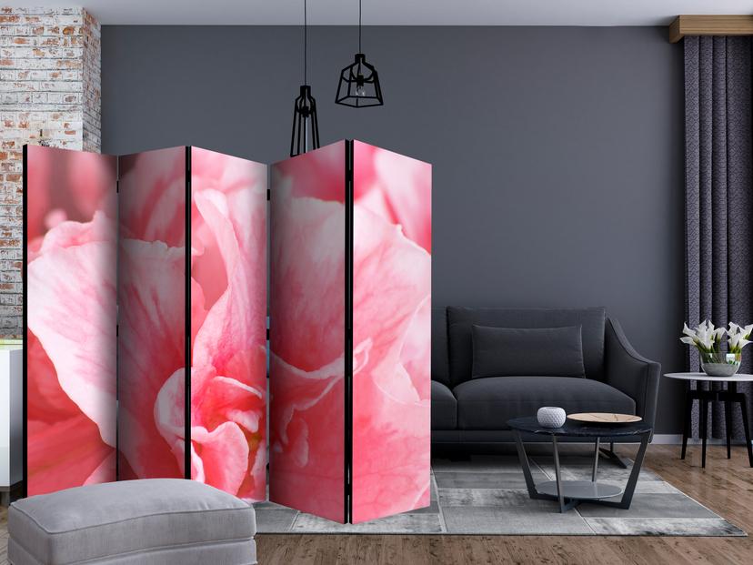 Divisorio - Fiori di azalea rosa , 5 pezzi - 225x172 cm