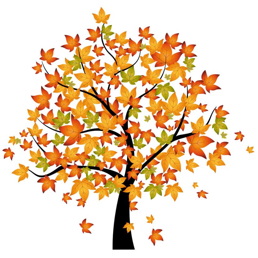 Adesivo murale - Albero autunnale 1
