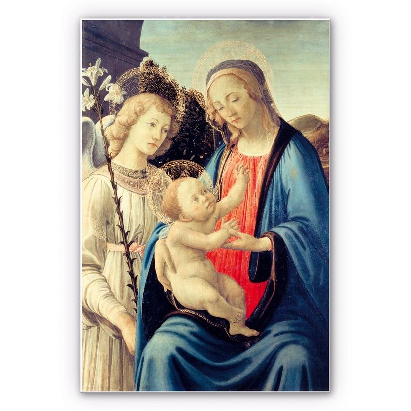 Tableau Forex - Botticelli - Vierge à l'enfant et un ange