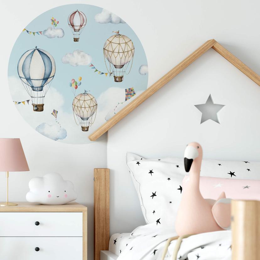 Wallsticker Rundt Oliver Robins - Balloon Bonanza