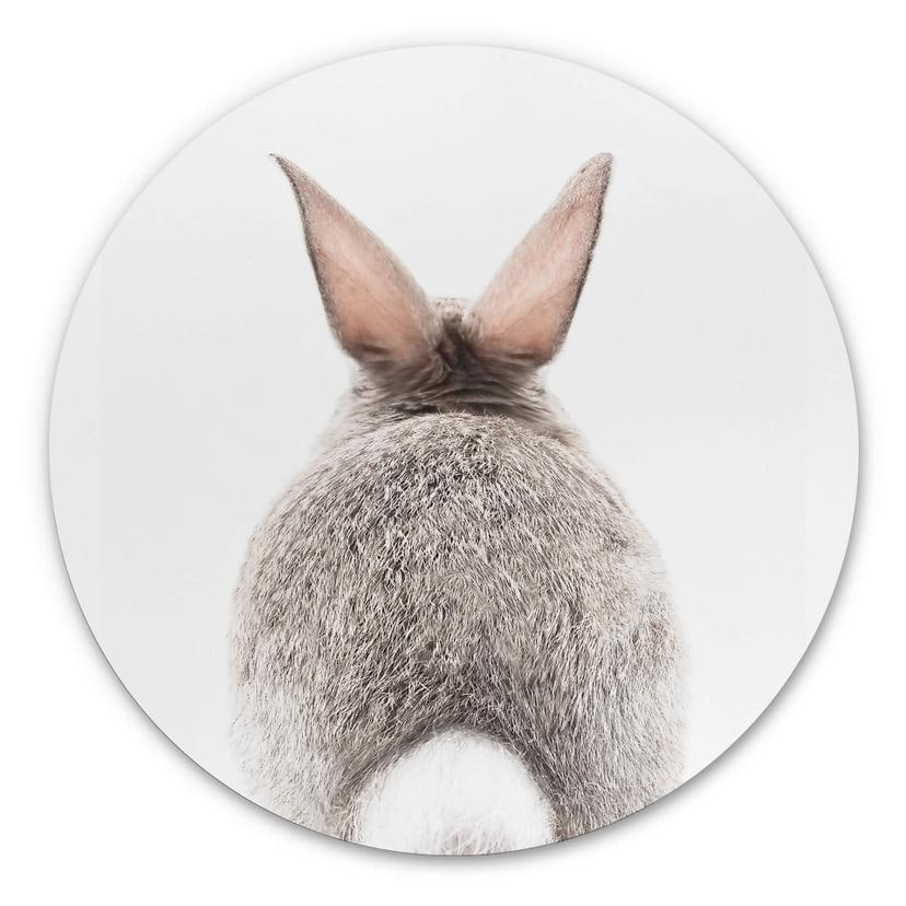 Tableau sur alu-Dibond rond Sisi & Seb - bas de lapin