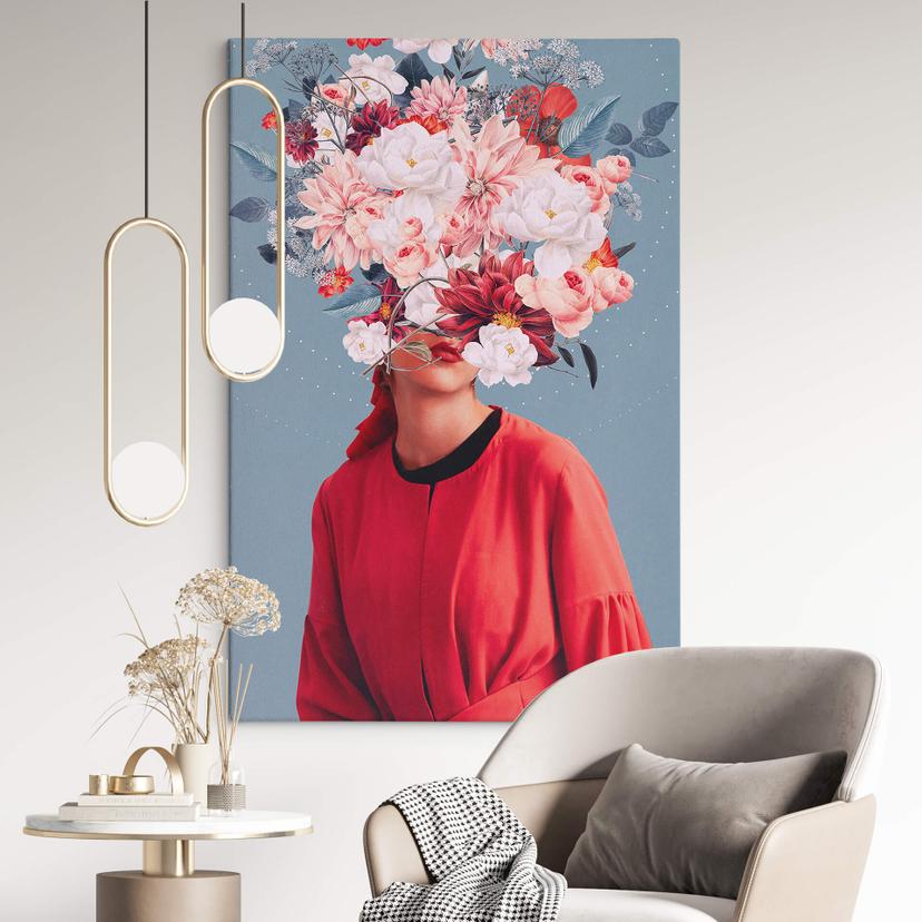 Stampa su tela Moth - Flower Lady