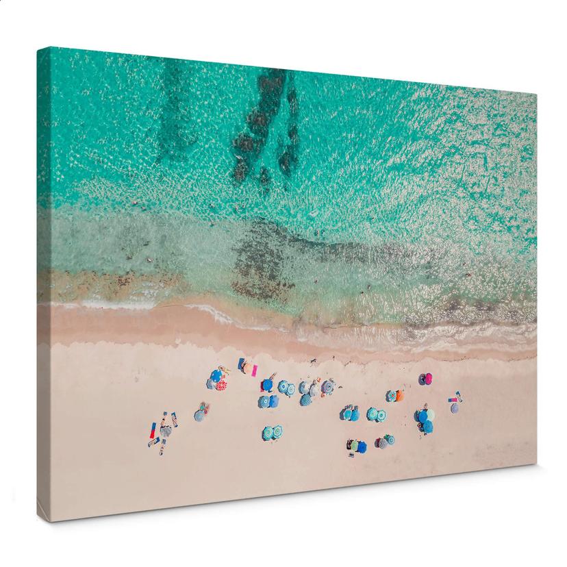 Lienzo Sisi y Seb - En la playa