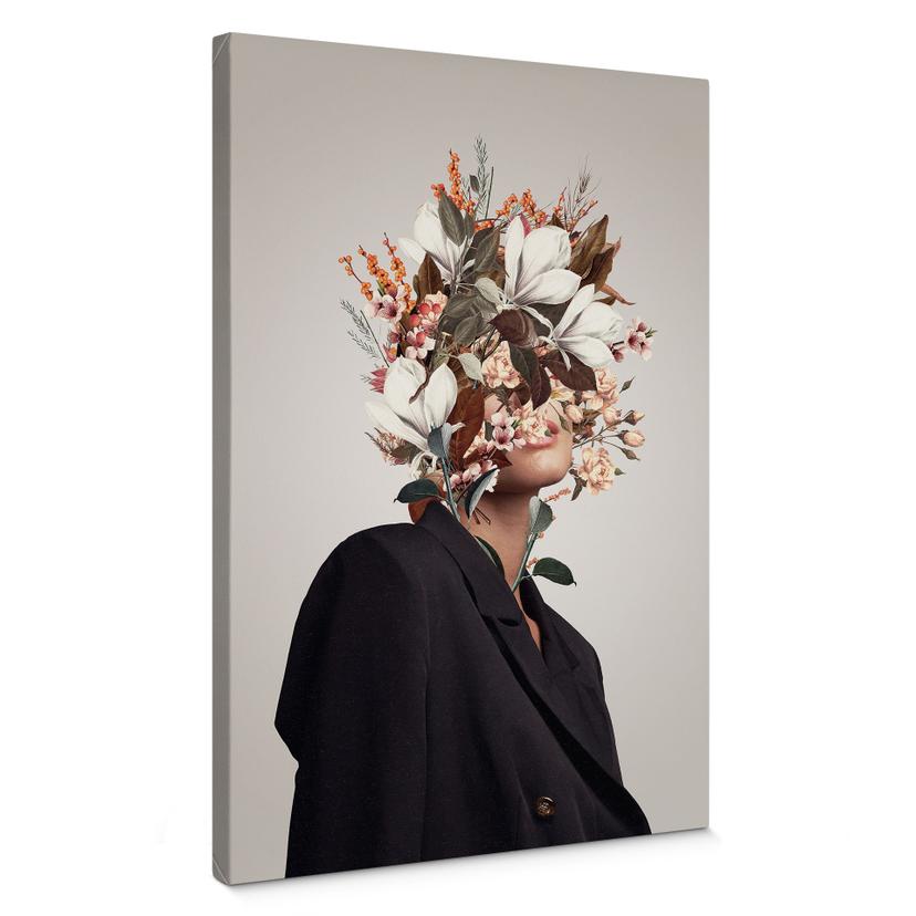 Lienzo Arreglo floral femenino - Polilla