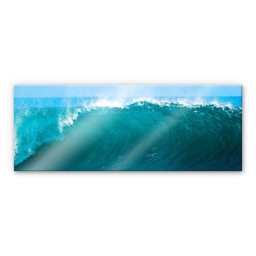Tableau en verre acrylique - Perfect Wave - Panorama