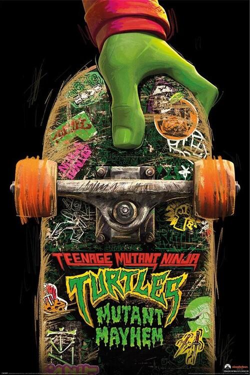 Poster, Filmposter Teenage Mutant Ninja Turtles: Mutant Mayhem - Skate Board 61x91,5 cm