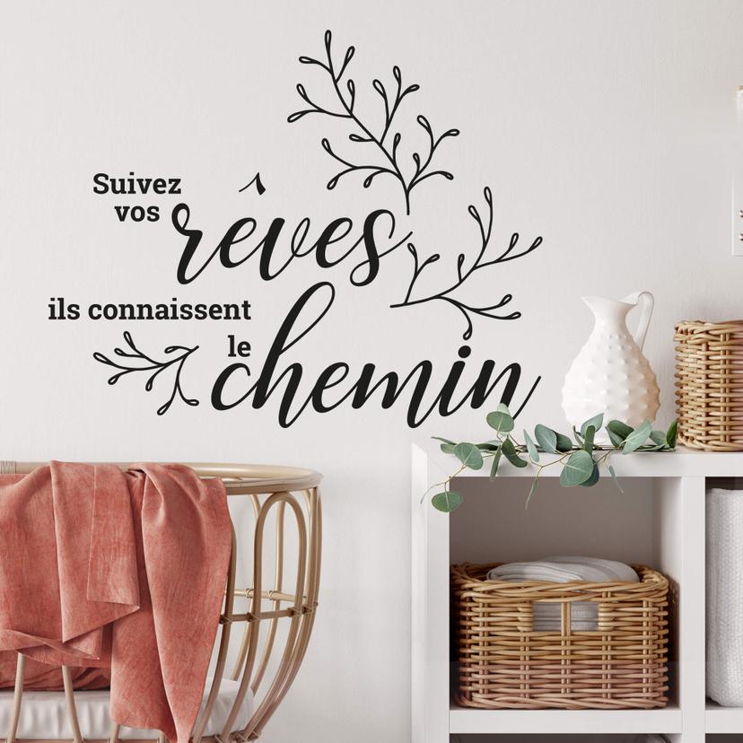 Sticker mural Suivez vos rêves ils connaissent le che