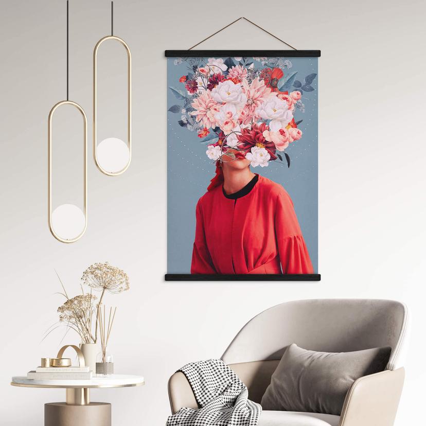 Poster tessile Moth - Flower Lady