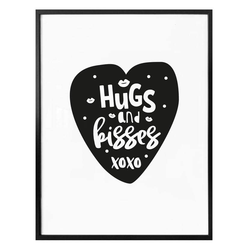 Póster Besos y abrazos