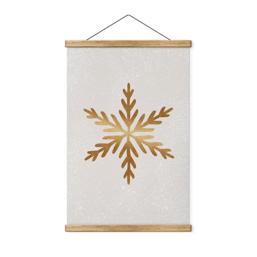 Tekstil plakat Orara Studio - Golden Snowflakes