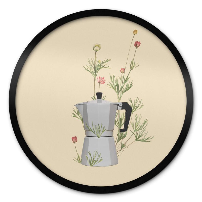 Póster Frida Floral Studio - Mocha Floral - Redondo