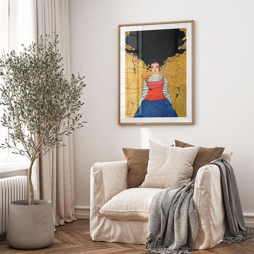 Poster Sognatore nella luce dorata - Hülya