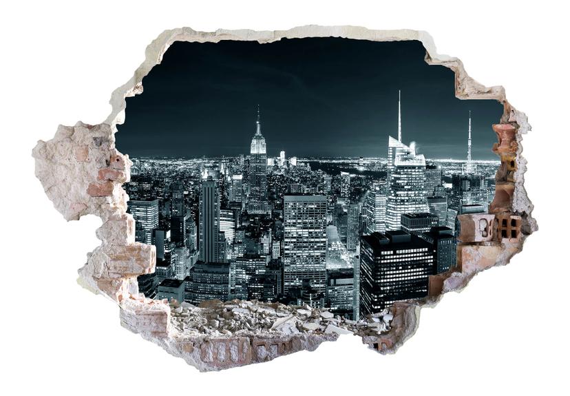 Adesivo 3D – New York di notte 02