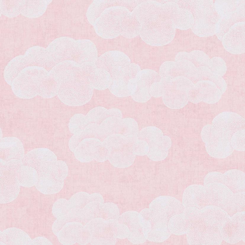 Papel pintado Nube rosa blanco - Papel pintado para cuarto de niños con motivo de cielo