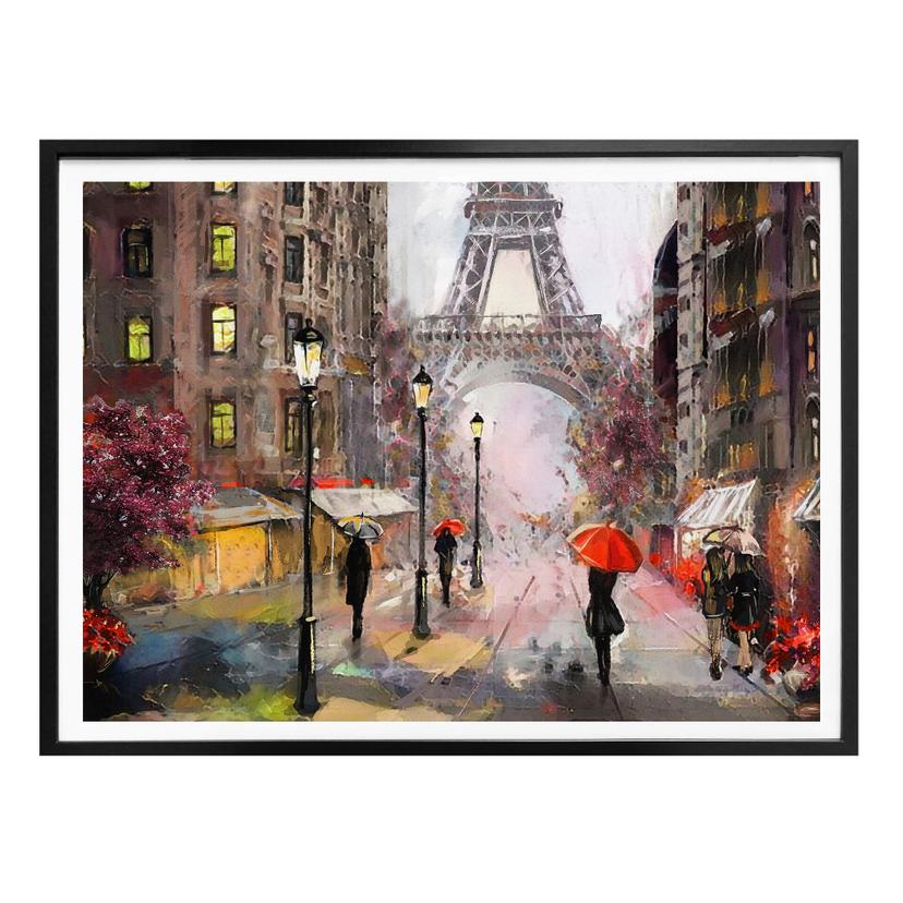 Plakat - Red Umbrellas in Paris