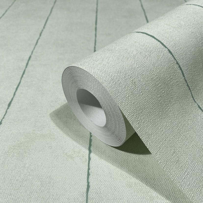 Stretched tapet, non-woven vægbeklædning Shades Iconic grøn