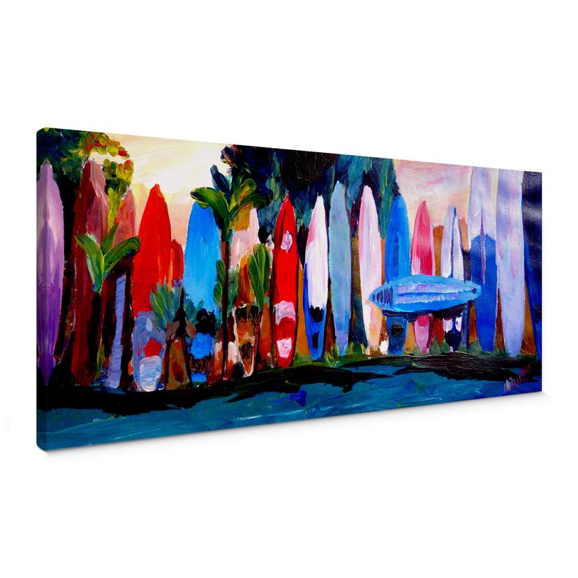 Bleichner - Surfboard-mur - Lærredsprint