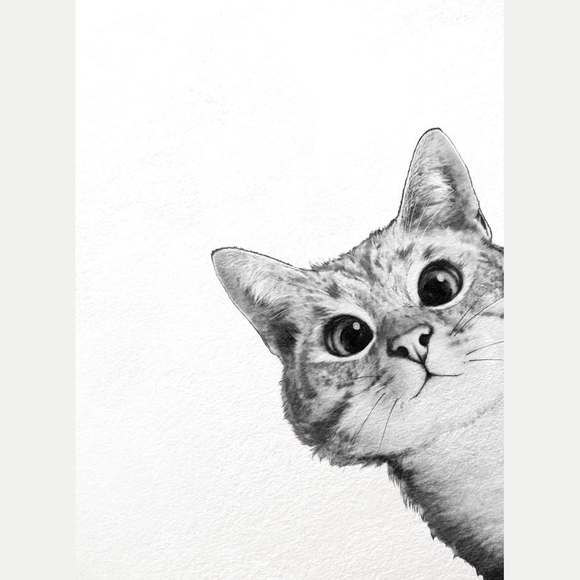 Fotobehang Graves - Sneaky Cat