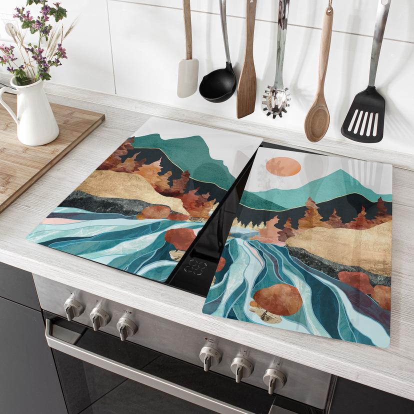 Dækslet til komfuret mountain country river - SpaceFrog Designs