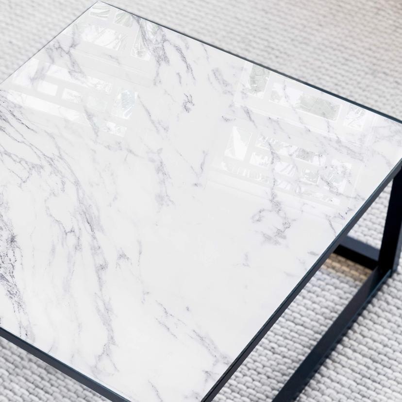 Plateau de table en verre - Marbre 04 - Carré - 60x60 cm