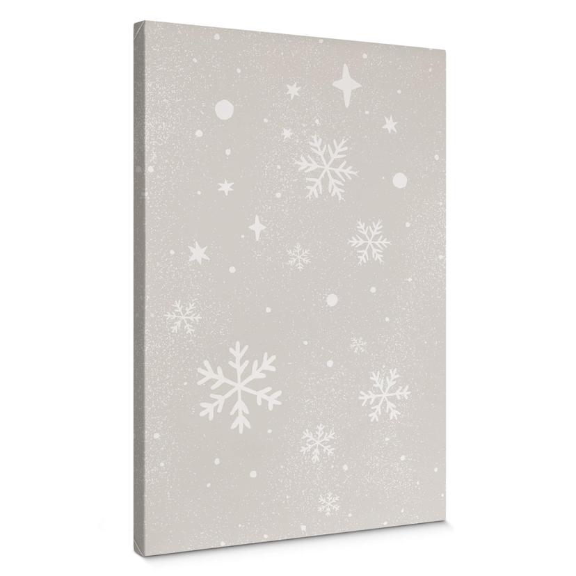 Lærredsprint - Orara Studio - Golden Snowflakes