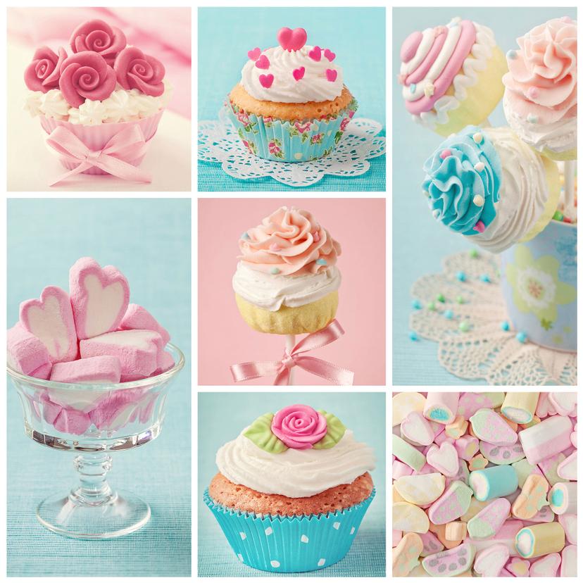 Fotomurale Cupcake Collage