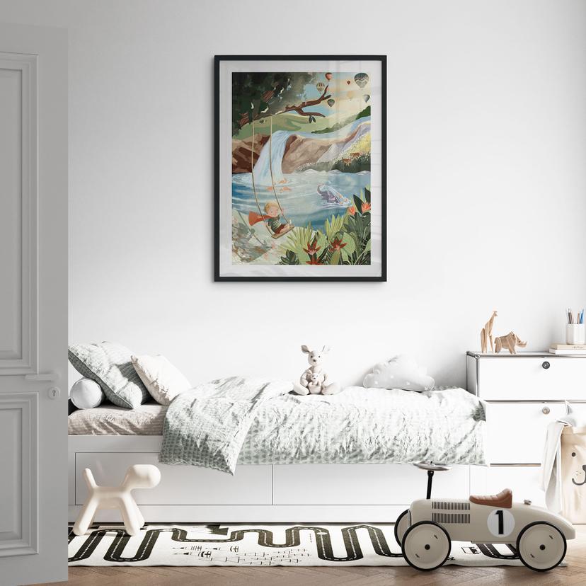 Póster Columpios en el oasis natural - Goed Blauw