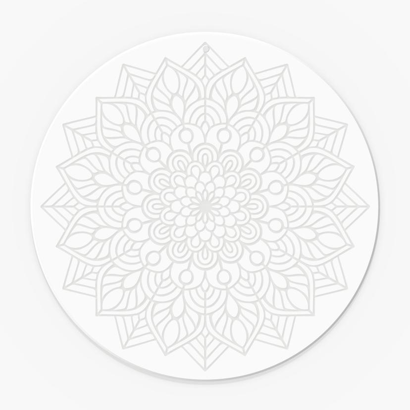 Quadro in vetro acrilico, da appendere alla finestra Mandala - Rotondo