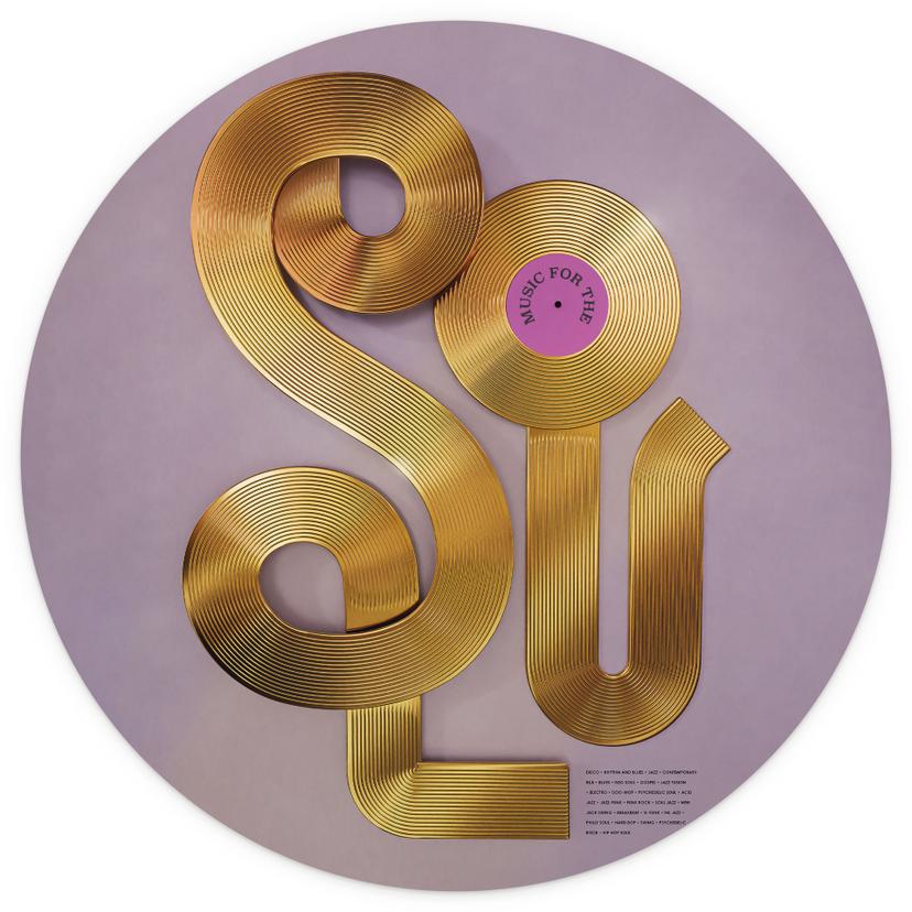 Fotomurale L'anima incontra il vinile - Musica per l'anima - Harrison - Rotondo - carta da parati in