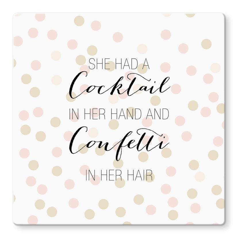 Glass Print Confetti & Cream - Cocktail