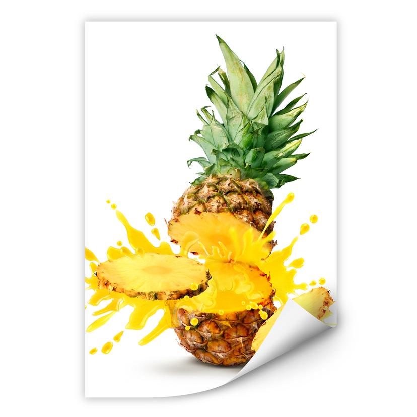 Zelfklevende Poster - Splashing Pineapple