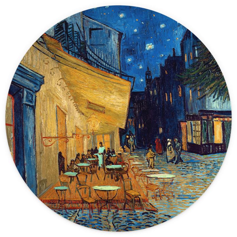 Behangcirkel van Gogh - Café Terras - vliesbehang/zelfklevend vliesbehang