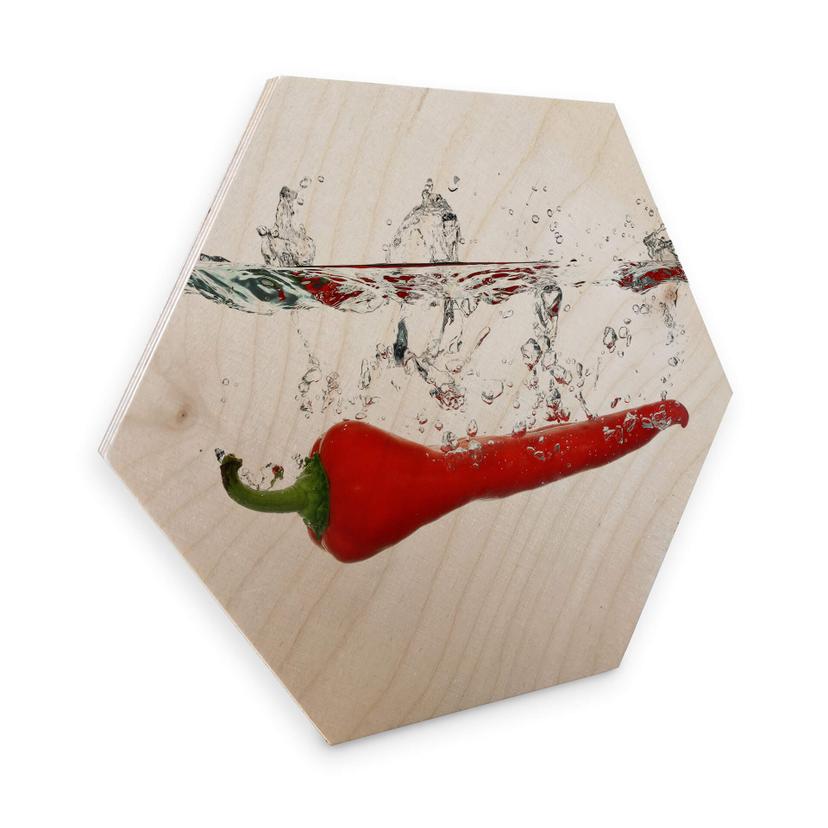 Hexagon Hout - Chilipeper