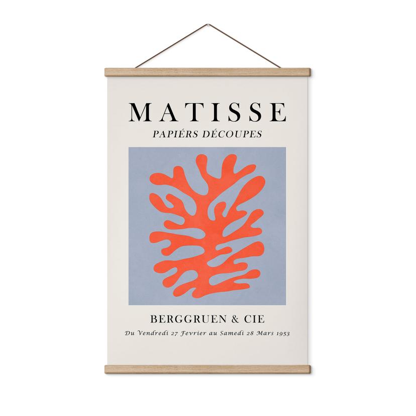Stoffbild Abstrakte Koralle im Matisse-Stil - Costa