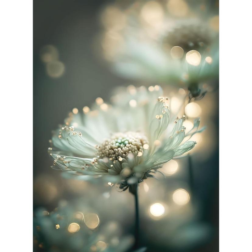 Delicato scintillio di fiori | Romantica carta da parati floreale - Treechild