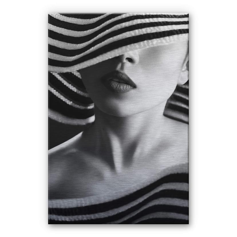Alu-Dibond zilver effect Belokonov - Striped Beauty
