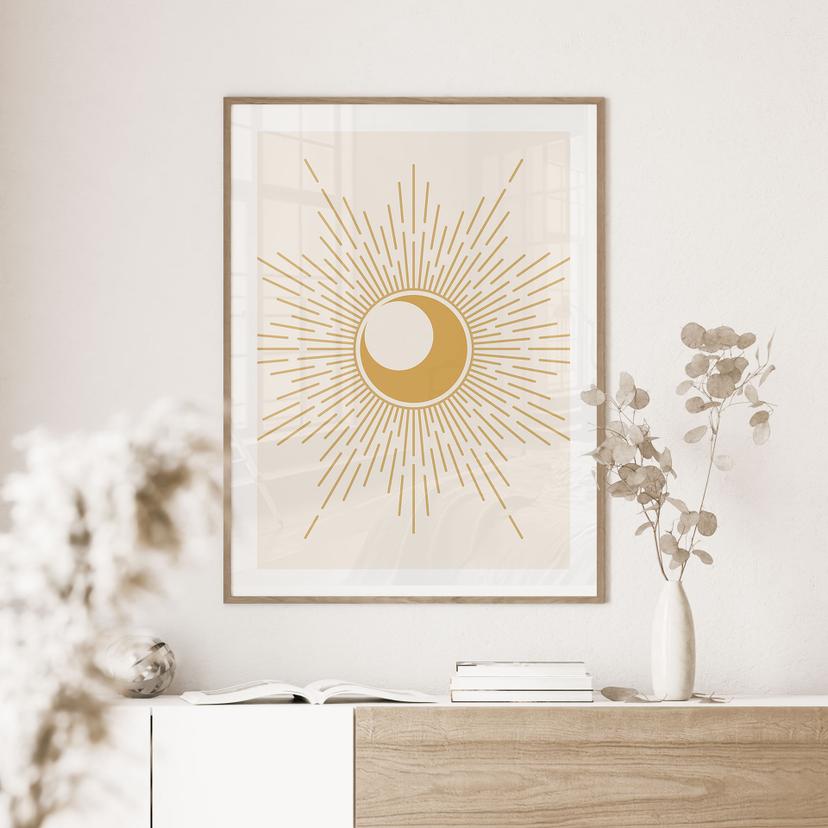 Poster Raggi di sole dorati - KsanaKalpa